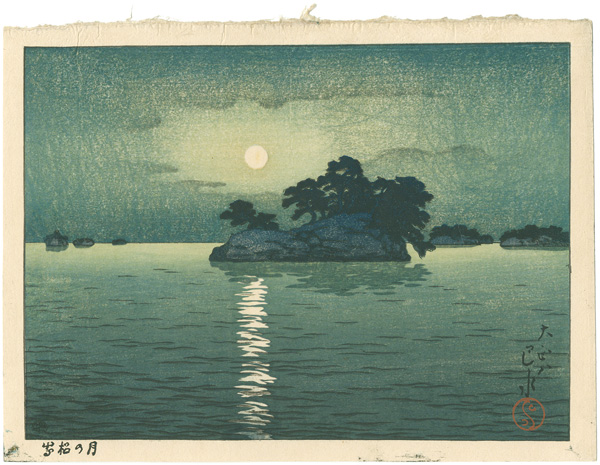 Kawase Hasui “Moon at Matsushima”／
