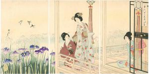 Chikanobu/Chiyoda Inner Palace / Spring Iris[千代田之大奥　花菖蒲]