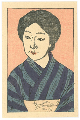 Ishii Hakutei “Actress Print : Shimoyama Kyoko as Akagashi Mitsue ”／