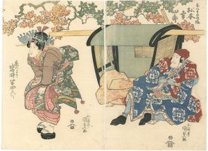 Kunisada I/Kabuki Play : Modorikago IroniAikata[戻駕色相肩]