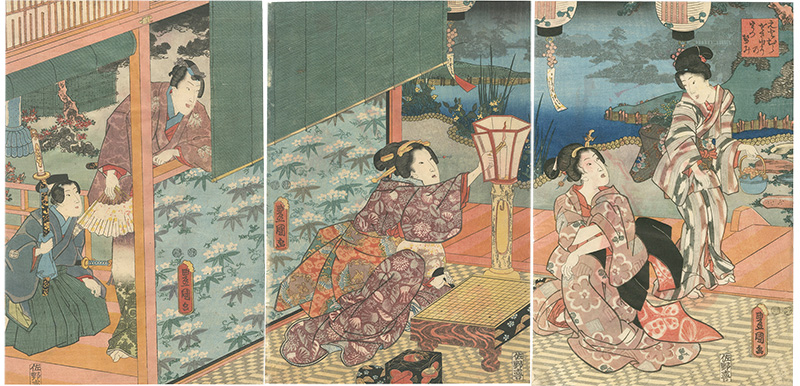 Toyokuni III “Edomurasaki yukari no Utsusemi (Genji-e)”／