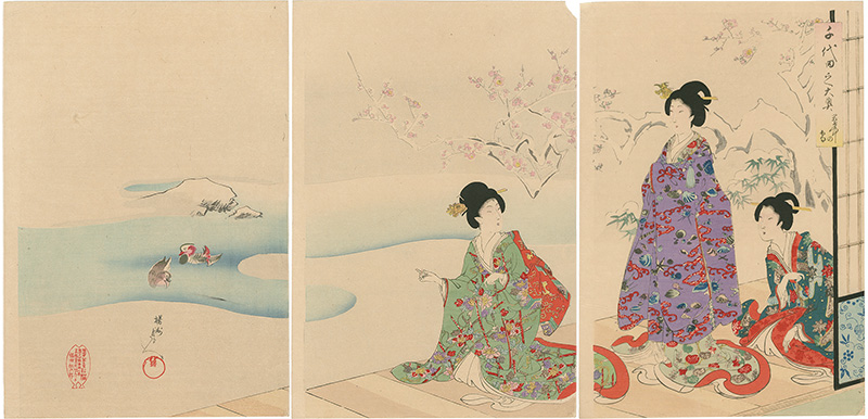 Chikanobu “Chiyoda Inner Palace / Snow in the Garden”／