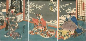 Toyokuni III/Setsubaiso no Wakasa no kotowari[雪梅窓の若狭理]