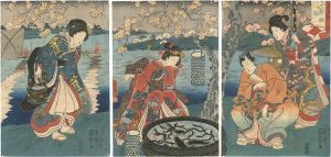 Kuniyoshi/Viewed As the Five Phases(Mitate Gogyo) / Fire, Kagaribi[見たて五行 火　かゞり火]