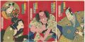 <strong>Kunichika</strong><br>Kabuki Actors Print	