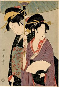 Utamaro/Illustration for The Ladies having a stroll【Reproduction】[婦女散策之図【復刻版】]