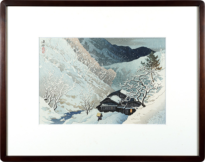 Ito Shinsui “10 Sights of Shinano / Evening Snow of Komoro”／