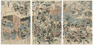 Kuniyoshi/Chushingura: The Night Attack[忠臣蔵夜討之図]