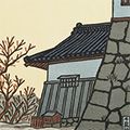 平塚運一｢新日本百景　千鳥城夕月｣