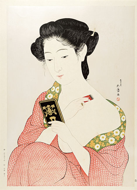 Hashiguchi Goyo “Woman Applying Make-up【Reproduction】”／