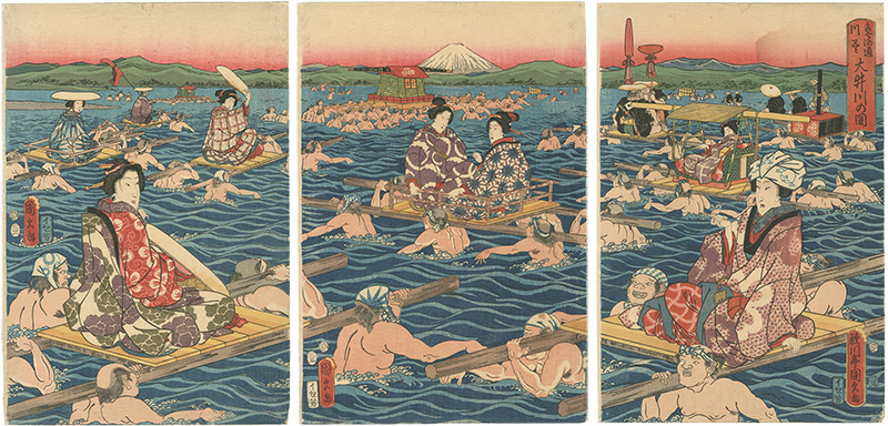 Kunihisa “Collection of the Rivers Running through Tokaido : Oigawa River”／