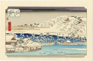 Hiroshige I/Eight Views of the Winter Eastern Capital / Toeizan Temple and  Shinobazu Pond, Ueno【Reproduction】[東都雪見八景　上野東叡山不忍池【復刻版】]