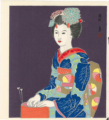 Tokuriki Tomikichiro “Maiko (Apprentice Geisha)”／