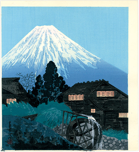 Tokuriki Tomikichiro “Mount Fuji Seen from the Mill (tentative title)”／