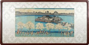 Hiroshige I/Spring Scenery of Nakajima Benzaiten, Shinobazu Pond in Edo[東都不忍之池 中島弁財天之社 春の景]