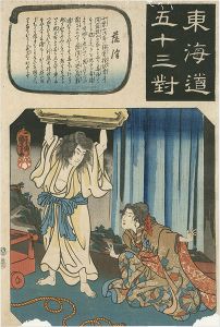 Kuniyoshi/The Fifty-three Pairings for the Tokaido / Fujisawa[東海道五十三対　藤沢]