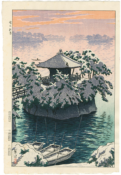Kasamatsu Shiro “Snow at Matsushima”／
