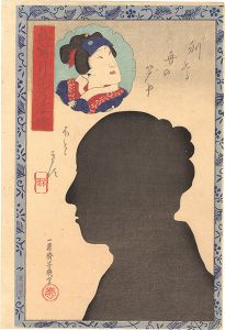 Yoshiiku/Portraits as True Likenesses in the Moonlight / Iwai Shijaku II[真写月花乃姿絵　二代目岩井紫若]
