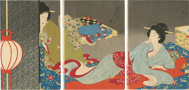 Chikanobu “Noble Ladies in the Tokugawa Era: Rest”／