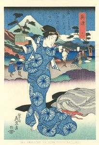 Eisen/Tokaido Beauties / Okitsu【Reproduction】[美人東海道　奥津【復刻版】]