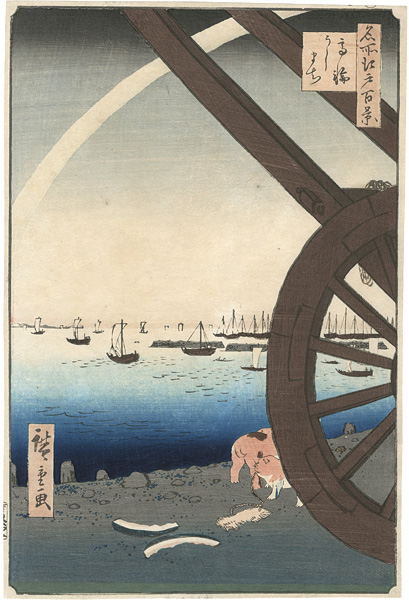 Hiroshige I “100 Famous Views of Edo / Ushimachi in the Takanawa District”／