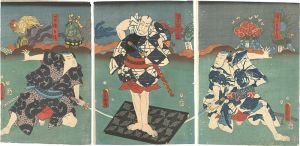 Toyokuni III/Kabuki Play: Natsumatsuri Naniwa Kagami[夏祭浪花鑑]