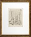 <strong>Bernard Buffet</strong><br>Personnage dans l'atelier
