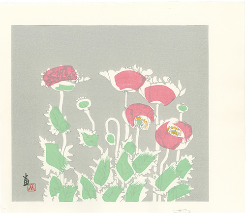 Tokuriki Tomikichiro “Poppies (tentative title)”／