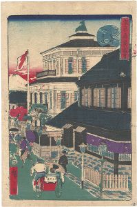 Hiroshige III/True Scenes of Tokyo / Mitsui-kumi, Surug-Cho[東京真景図会　する賀町三ツ井組]