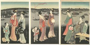 Utamaro/Fireworks at Ryogoku【Reproduction】[両国の花火【復刻版】]