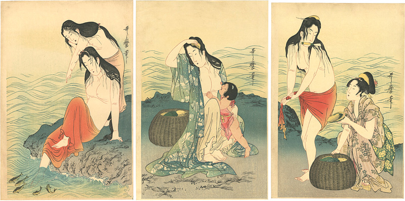 Utamaro “Abalone Divers【Reproduction】”／