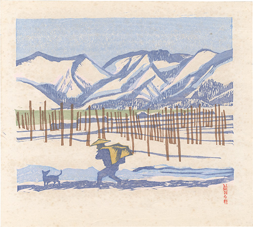 Maekawa Senpan “Lakeside snow (Lake Yogo in snow)”／