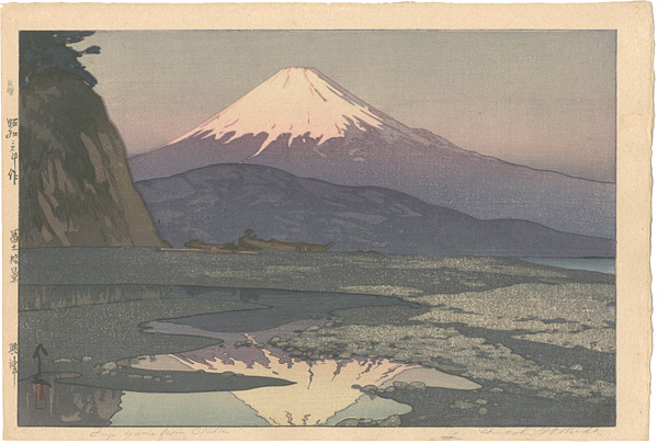 Yoshida Hiroshi “Ten Views of Fuji / Okitsu”／