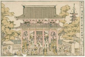 Toyokuni I/Picture of the Floating World: Asakusa Kannon [新板浮画　浅草観音之図]