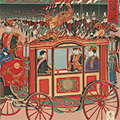 Shogetsu “Announcement of the Constitution, Emperor Going Out by the Royal Carridge ”／