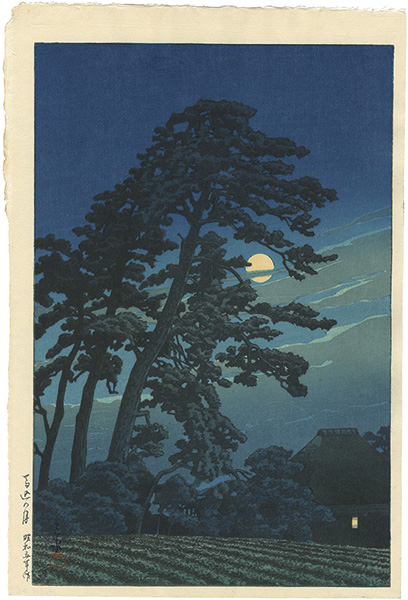 Kawase Hasui “20 Views of Tokyo / Moon at Magome ”／