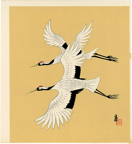 Tokuriki Tomikichiro “Crane Couple (tentative title)”／