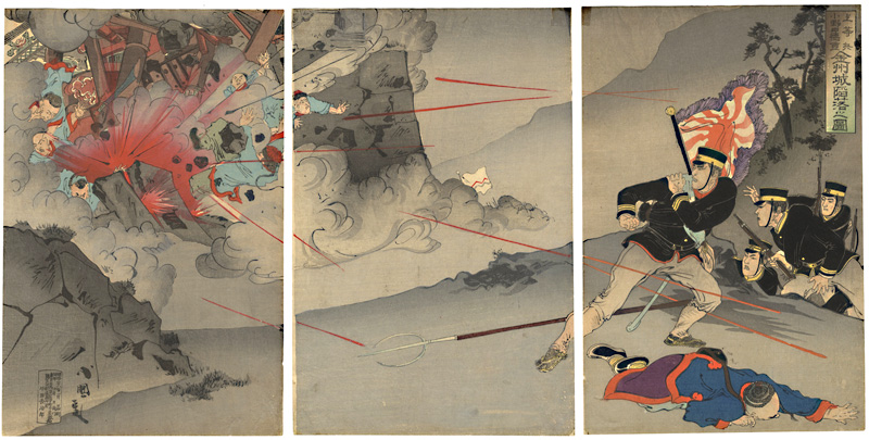 Kokunimasa “Private First Class Onoguchi Tokuji at the Fall of the City of Jinzhou”／