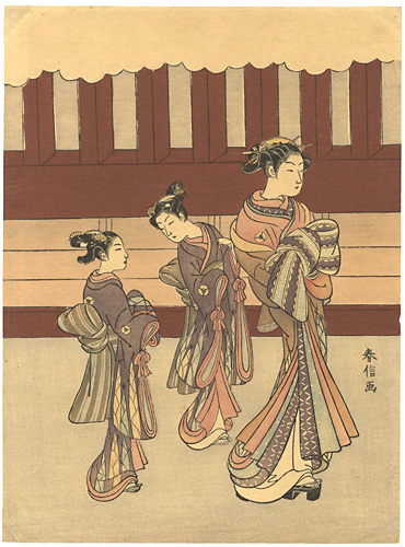 Harunobu “Courtesan and Attendants (tentative title)【Reproduction】”／