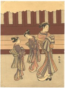 Harunobu/Courtesan and Attendants (tentative title)【Reproduction】[遊女と禿（仮題）【復刻版】]