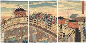 Yoshitoshi, Toshikage/No.2 Kyobashi Bridge in Tokyo[其二東京府京橋之図]