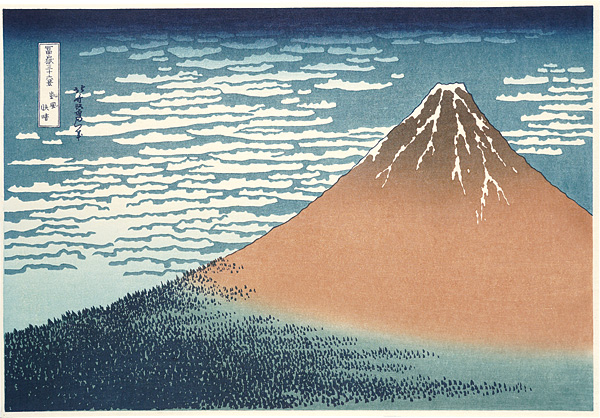 Hokusai “Thirty-six Views of Mt.Fuji / Fine Wind, Clear Morning【Reproduction】”／