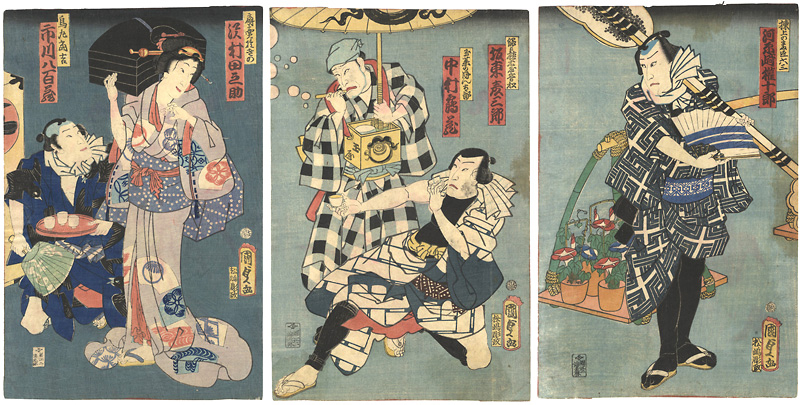 Kunisada II “Kabuki Play : Sumidagawa Ukiyo no Sugatami”／