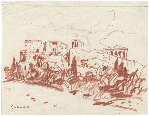 Miyamoto Saburo “Original sketch : Old castle(tentative title)”／