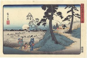 Hiroshige I/Famous Views of the Eastern Capital / Listening to Insects at Dokan Hill【Reproduction】[東都名所　道灌山虫聞之図【復刻版】]