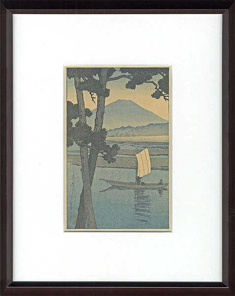 Kawase Hasui “Summer Dusk at Kiso River”／