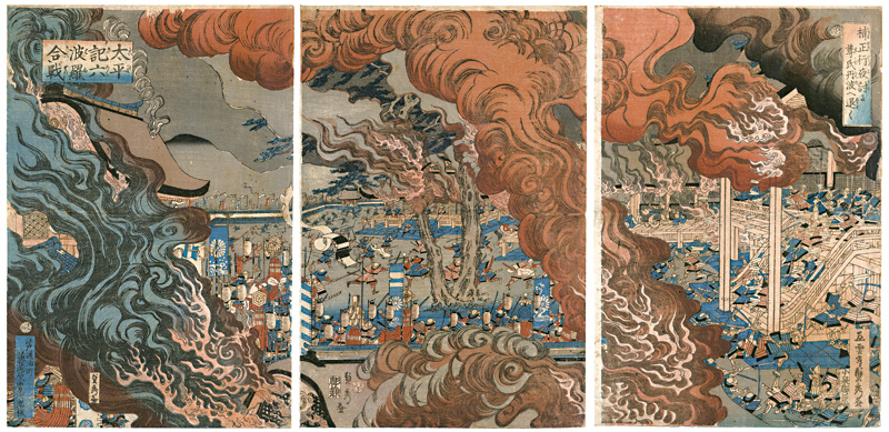 Sadahide “The Battle of Rokuhara in the Taiheiki”／