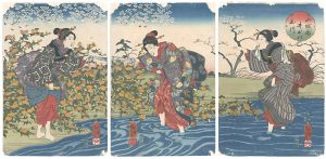 Kuniyoshi/The Ide Jewel River in Yamashiro Province[山城国井出の玉川]