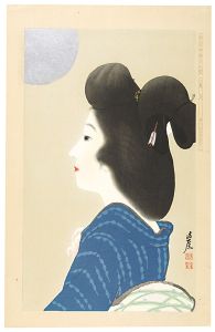 井川洗厓｢新浮世絵美人合　8月　月｣