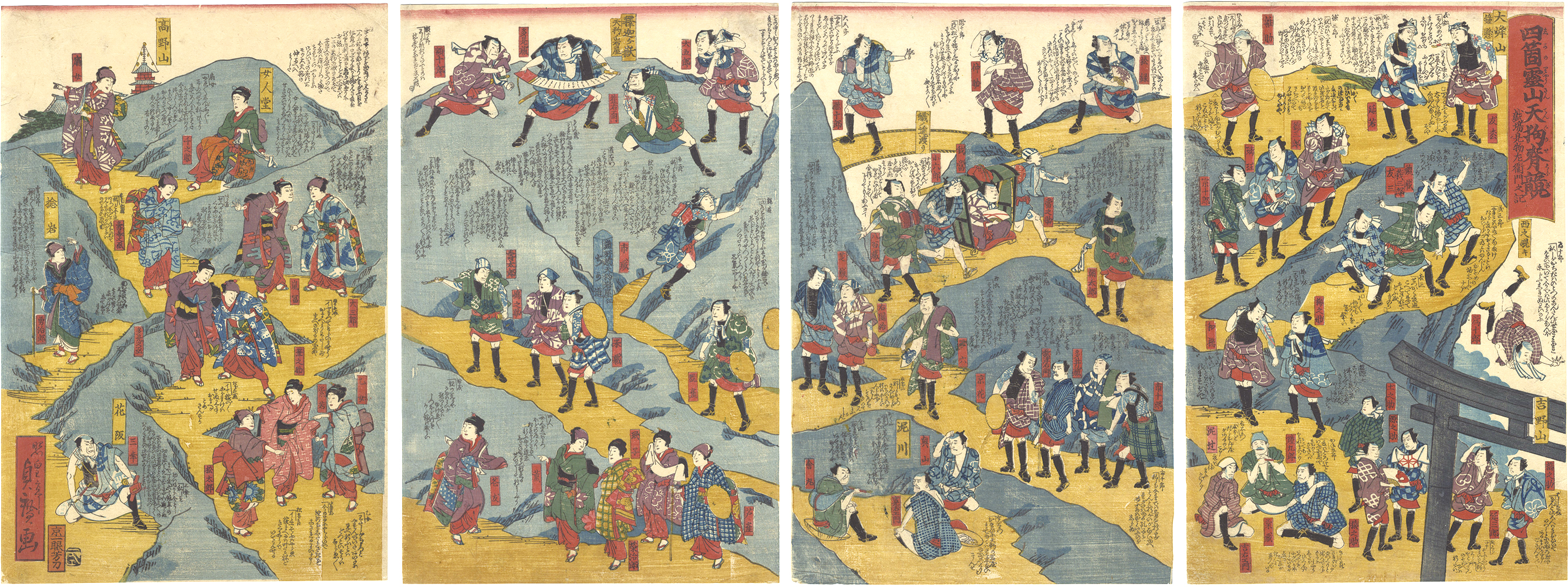 Sadahiro “Competition of Tengu in the Four Holy Mountains Recorded by Gekijo Kenbutsu-zaemon”／